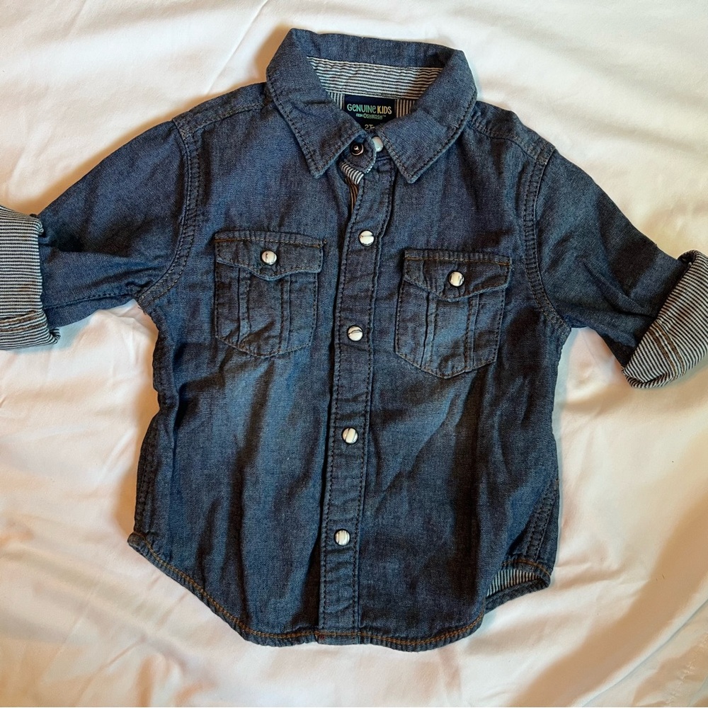 Denim Button Down Shirt for Kids